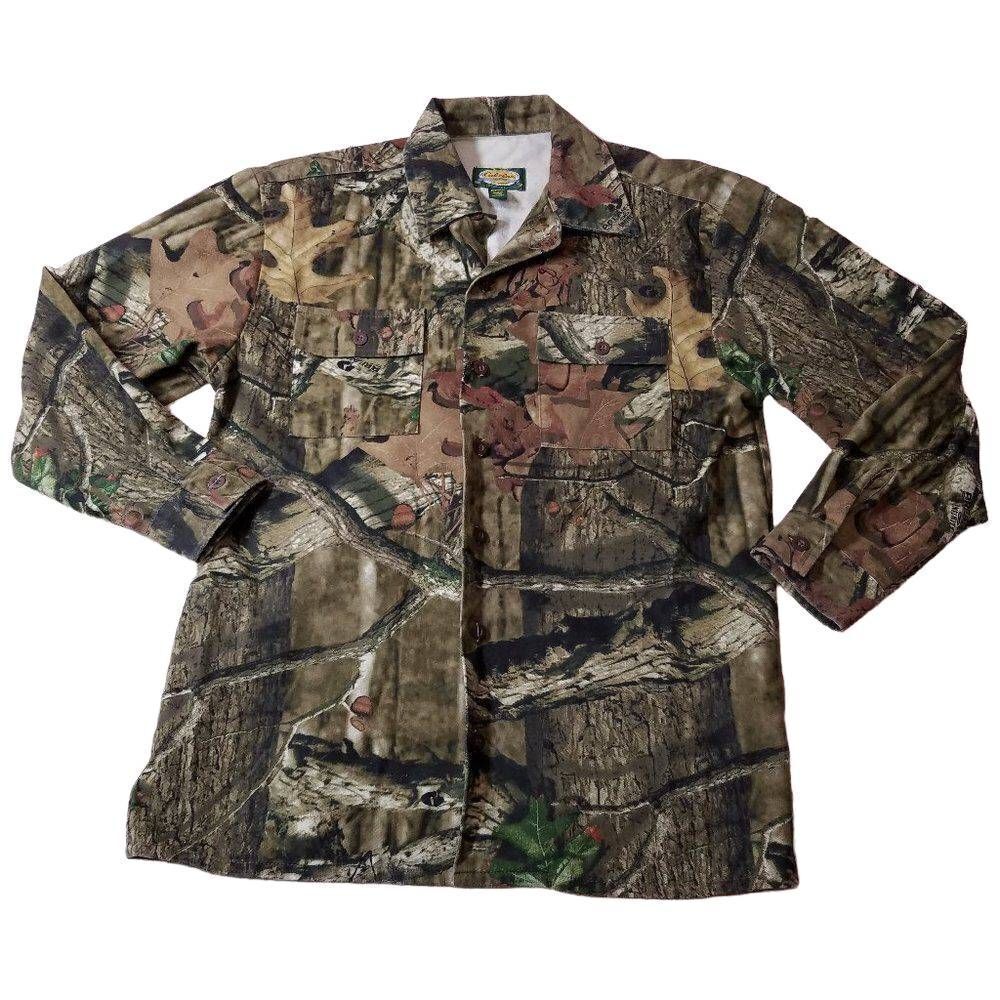 Cabela's camouflage button-down shirt 14